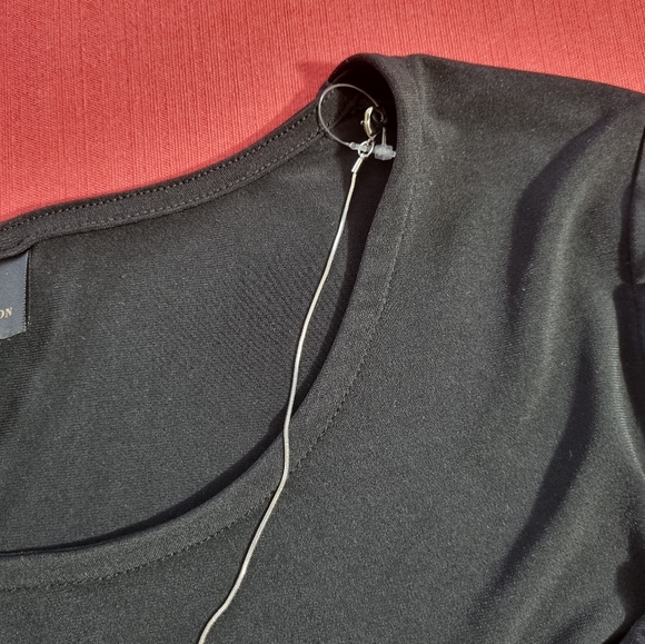 JM Collection women's blouse black, long sleeves, New With Tag Size M - Picture 5 of 10